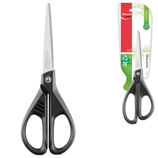Ножницы MAPED (Франция) "Essentials Green", 210 мм, черные, эргономичные ручки, картонная упаковка с европодвесом, 468110