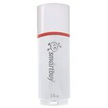 Флэш-диск 16 GB, SMARTBUY Crown, USB 2.0, белый