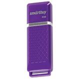 Флэш-диск 8 GB, SMARTBUY Quartz, USB 2.0, фиолетовый